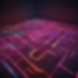 Energetic dance floor with neon lights