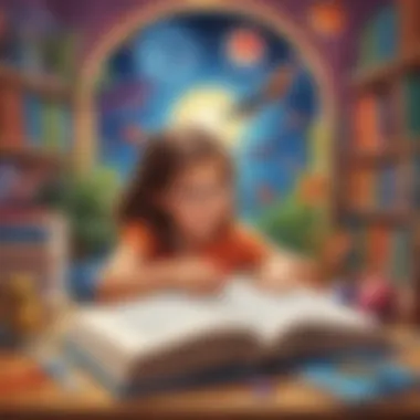 Illustration of colorful educational elements enhancing reading experience