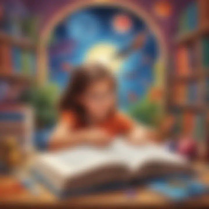 Illustration of colorful educational elements enhancing reading experience