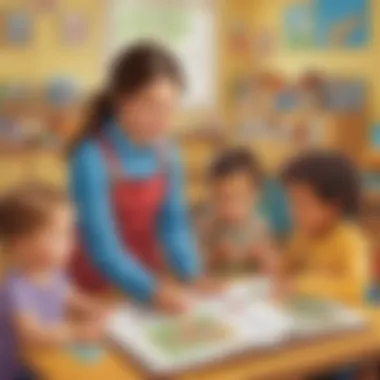 Engaging Illustrations Colorful illustrations from a kindergarten storybook enhancing engagement
