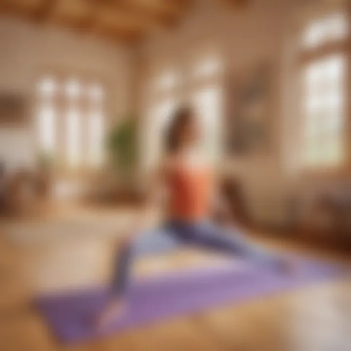 A teen practicing yoga indoors, enhancing physical well-being