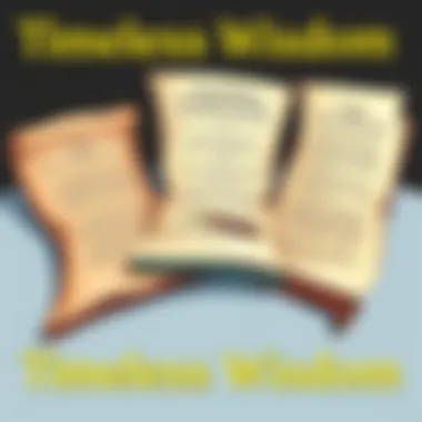 A collection of ancient scrolls representing timeless wisdom