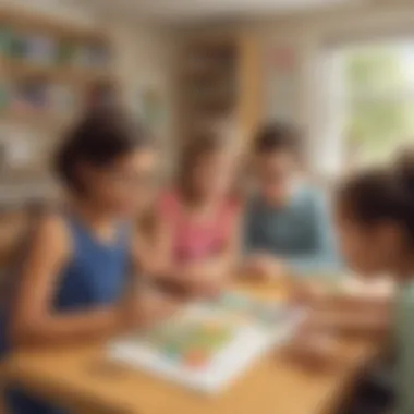 Engaging Gamification Techniques Creative visual representation of gamified learning activities designed for young students