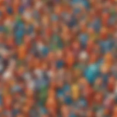 Colorful characters from popular kids' games