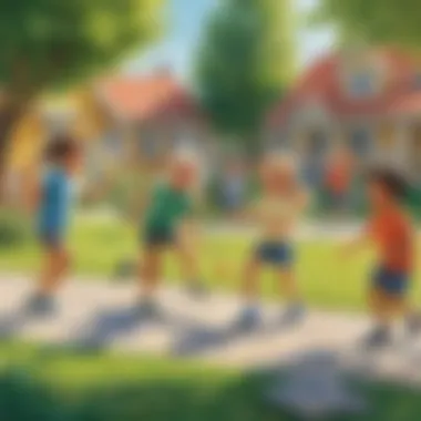 Engaging Outdoor Activity for Kids Children engaging in a fun outdoor activity