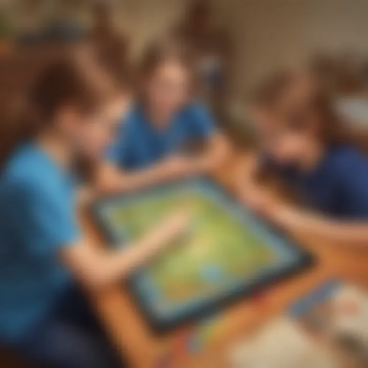 Engaging learning game on a tablet