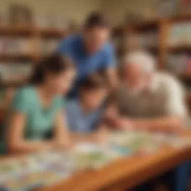 Parents Assessing Educational Game Options Parents evaluating educational game resources