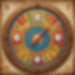 Colorful clock game board for children