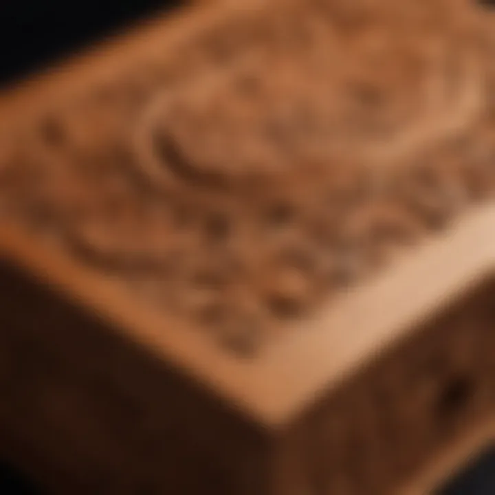 Handcrafted wooden jewelry box with intricate carvings