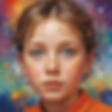Memory Enhancement in Children Through Abstract Art Abstract art depicting memory enhancement through mind games