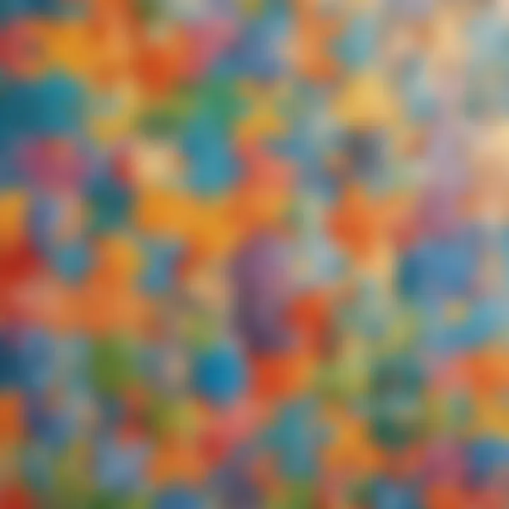 Colorful puzzle pieces symbolizing cognitive development in children