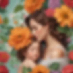 Abstract floral art piece symbolizing maternal love