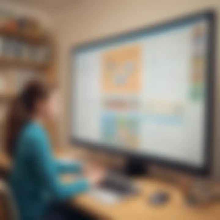 Interactive educational platform interface