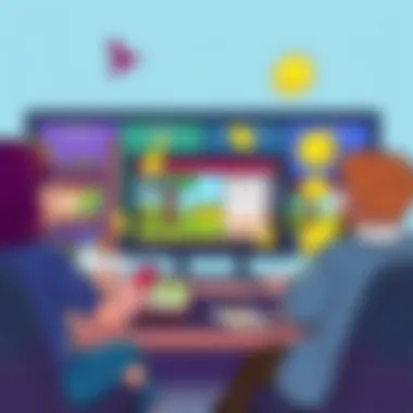 Interactive reading game interface for children