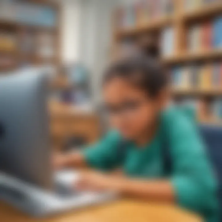 Third-grade student learning through online resources