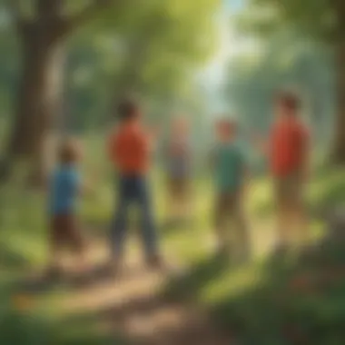 Simon Says in the Wild Kids enjoying a game of Simon Says surrounded by nature