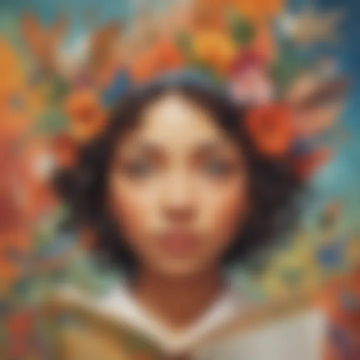 A colorful collage of various poetry styles, showcasing the diversity of poetic forms.