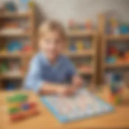 Preschooler Engaged in Counting Activity