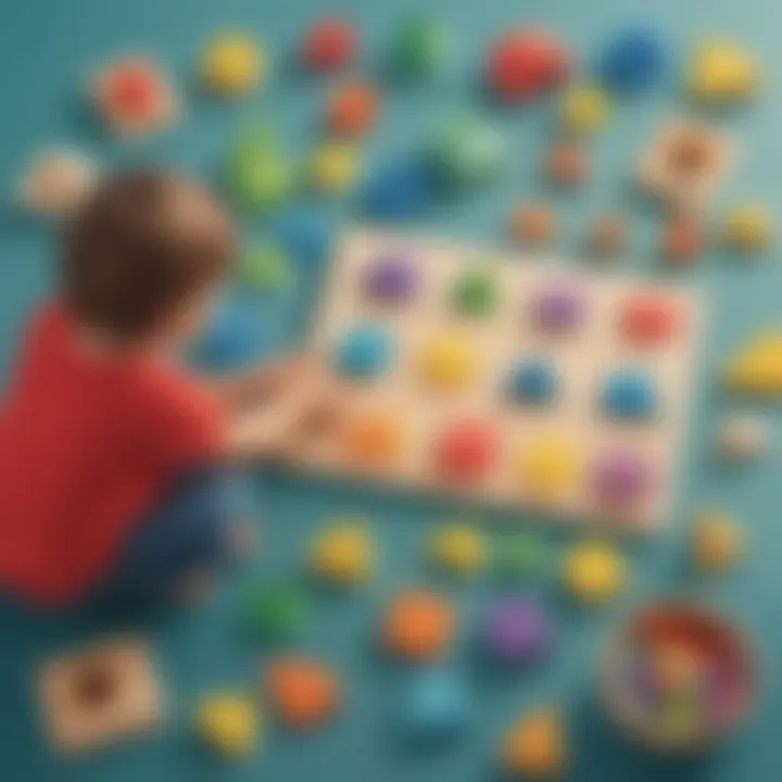 Preschooler Sorting Shapes