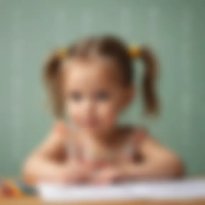 Child practicing numbers with a printable worksheet