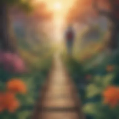 Journey of Self-Discovery Illustration symbolizing the journey of self-discovery and growth