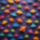 Colorful Origami Raindrops Craft