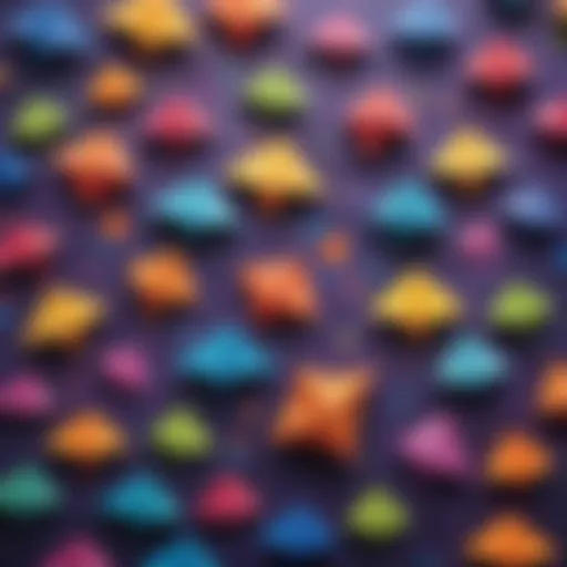 Colorful Origami Raindrops Craft