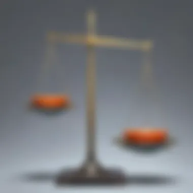 Equilibrium Visualization Illustration showing a balance scale