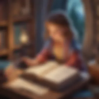 Illustration of a magical reading journey