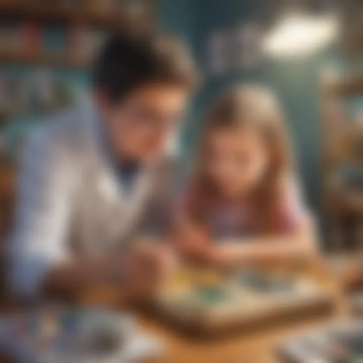 Child engaging with a science kit