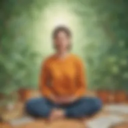 Teacher practicing mindfulness