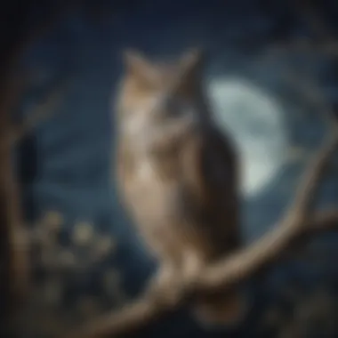 Enigmatic Owl in Moonlight Enigmatic Owl in Moonlight