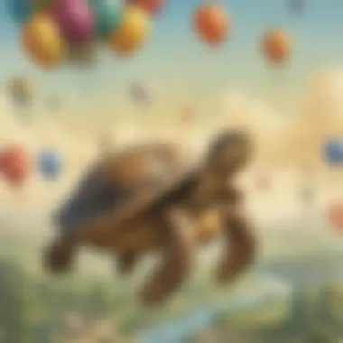 Whimsical Tortoise and the Flying Balloons Whimsical Tortoise and the Flying Balloons