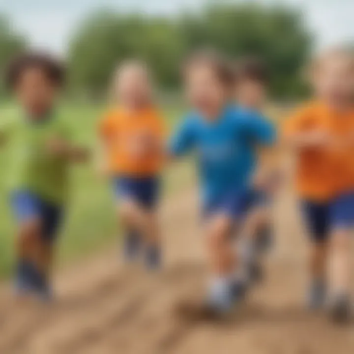 Preschoolers Participating in Team Relay Race