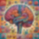 A colorful collage of brain games for kids