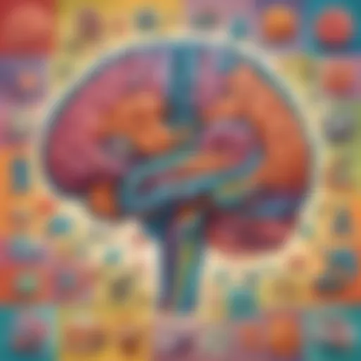 A colorful collage of brain games for kids