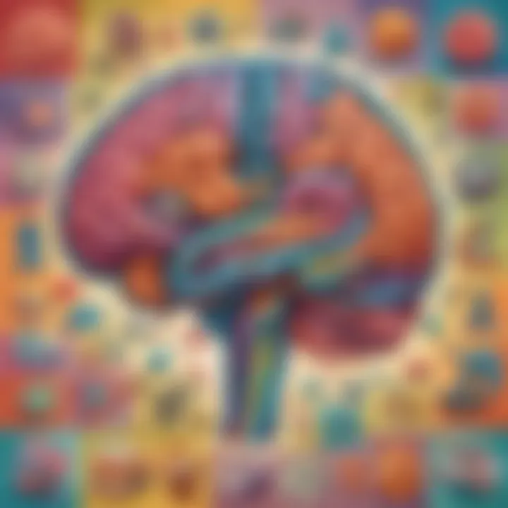 A colorful collage of brain games for kids