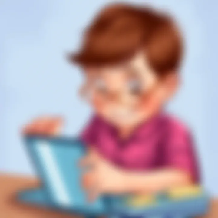 Child engaging with a maths app on a tablet