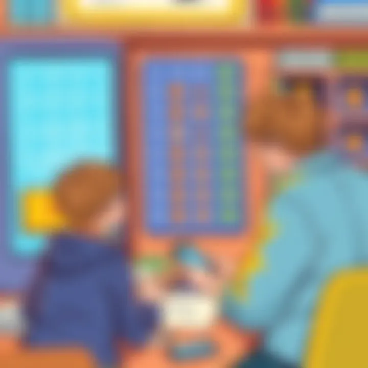 Interactive learning experience with a maths game