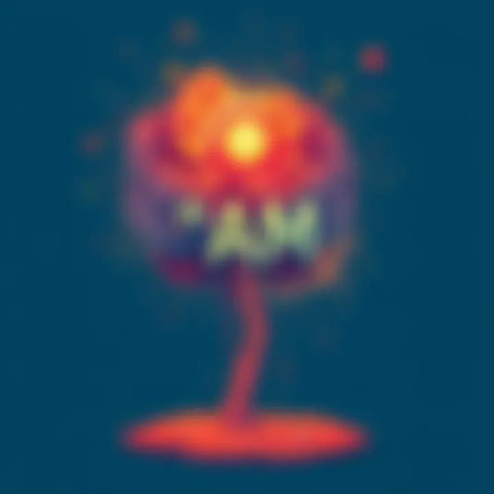 Artistic depiction of consciousness and identity related to 'am'