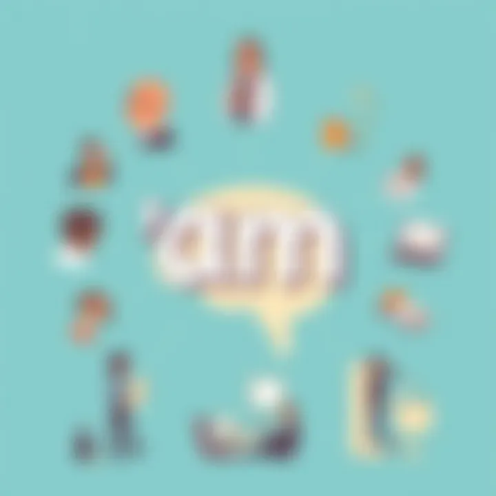 Conceptual illustration of the word 'am' in various contexts