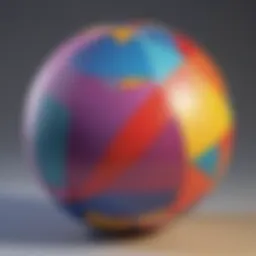 A geometric representation of a sphere showcasing its properties