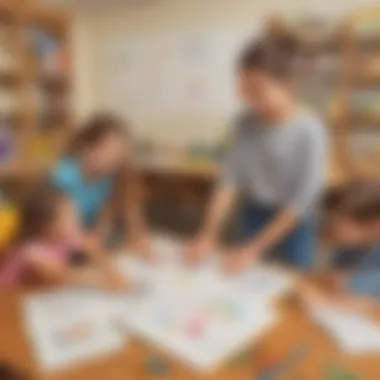 Children Engaged in Playful Activities Children engaged in playful math activities