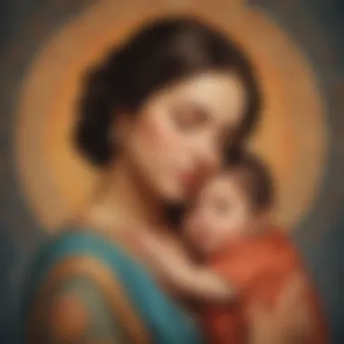 Artistry in Mother-Child Relationships An artistic representation of the bond between mother and child