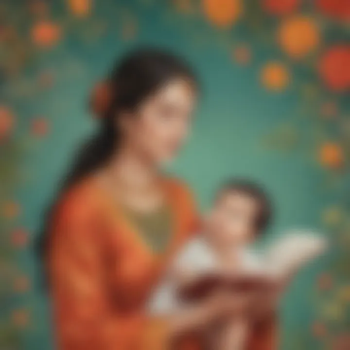 A collection of poetry books featuring themes of motherhood