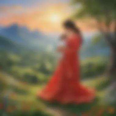 A serene landscape symbolizing maternal love