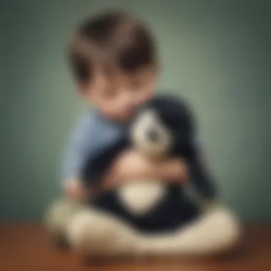 Emotional Bond Between Child and Oswald Stuffed Animal A child hugging an Oswald stuffed animal, showcasing the emotional bond between them.
