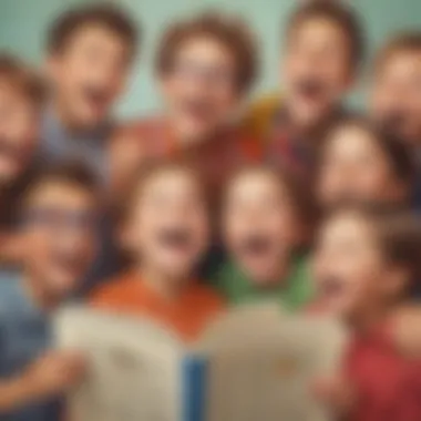 A group of children laughing and enjoying playful jokes together