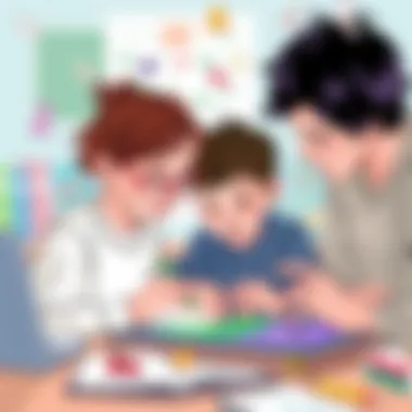 Collaborative Learning with Maths Games Parent and child exploring maths games together