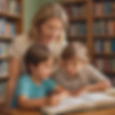 Bonding Over Books: Encouraging Literacy Together A parent and child interacting with a reading activity